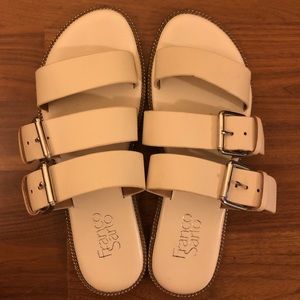 EUC Franco Sarto Leather Sandals (size 8 white)